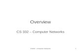 Overview CS 332 – Computer Networks 1CS332 - Computer Networks.