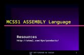 CIT 673 Created by Suriyong1 MCS51 ASSEMBLY Language Resources http://atmel.com/dyn/products