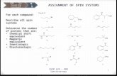 A SSIGNMENT OF S PIN S YSTEMS NMR - The Coupling Constant 4-1 CHEM 430 – NMR Spectroscopy1 For each compound: Describe all spin systems Determine the number.