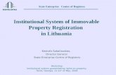 Kestutis Sabaliauskas, Director General State Enterprise Centre of Registers Institutional System of Immovable Property Registration in Lithuania State.