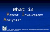 P arent I nvolvement A nalysis? The Parent Involvement Analysis is designed and developed by Academic Development Institute What is.