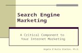 Search Engine Marketing A Critical Component to Your Internet Marketing Angela D’Auria Stanton, Ph.D.