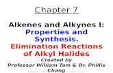 Created by Professor William Tam & Dr. Phillis Chang Chapter 7 Alkenes and Alkynes I: Properties and Synthesis. Elimination Reactions of Alkyl Halides.