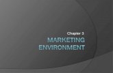 Chapter 3. Objectives  Understanding environmental forces.  Company’s Micro-environment  Company’s Macro-environment  Responding to the marketing.