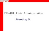ITI-481: Unix Administration Meeting 5. Today’s Agenda Network Information Service (NIS) The Cron Program Syslogd and Logging.