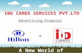 IBO CARDS SERVICES PVT.LTD Advertising Proposal + A New World of Discount.