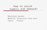 How to match supply and demand? Bertrand Guidet Medical Intensive Care Unit Paris, France.