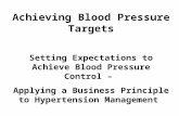 Achieving Blood Pressure Targets Setting Expectations to Achieve Blood Pressure Control – Applying a Business Principle to Hypertension Management.