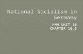 HWH UNIT 10 CHAPTER 16.5.  The Reichstag  Article 48  Proportional Representation  The Social Democrats (SPD)