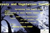 Nursery and Vegetation Surveys Sustaining Tree Supply From Farms: Experiences on small holder timber and Nurseries ICRAF’s Tree Domestication Course 17.