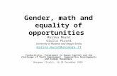 Gender, math and equality of opportunities Marina Murat Giulia Pirani University of Modena and Reggio Emilia marina.murat@unimore.it Productivity, Investment.