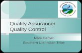 Quality Assurance/ Quality Control Nate Herbst Southern Ute Indian Tribe.