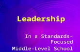 Leadership In a Standards-Focused Middle-Level School.