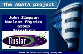 John Simpson Nuclear Physics Group Daresbury Laboratory The AGATA project NUSTAR ’05 University of Surrey January 2005.