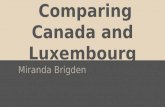 Comparing Canada and Luxembourg Miranda Brigden. Section One: Total Population.