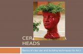 CERAMICS – CHIA HEADS Basics of clay use and building techniques for Art I.