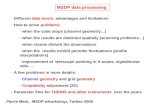 MSDP data processing - Different data levels: advantages and limitations - How to solve problems: - when the code stops (channel geometry…) - when the.