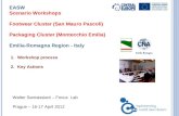 1.Workshop process 2.Key Actions EASW Scenario Workshops Footwear Cluster (San Mauro Pascoli) Packaging Cluster (Montecchio Emilia) Emilia-Romagna Region.