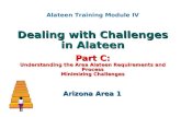 Dealing with Challenges in Alateen Part C: Understanding the Area Alateen Requirements and Process Minimizing Challenges Arizona Area 1 Alateen Training.
