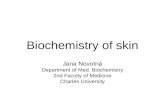 Biochemistry of skin Jana Novotná Department of Med. Biochemistry 2nd Faculty of Medicine Charles University.