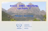 IAEA International Atomic Energy Agency. IAEA Outline Learning Objectives The Mission Report Purpose and objectives What is not needed? Evolution of the.