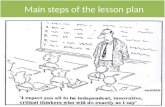 Main steps of the lesson plan. How do I plan for my lesson كيف أنسق خطة الدرس الموضوع تحديد الهدف من النشاط ترتيب الأفكار للفقرة