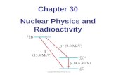 Chapter 30 Nuclear Physics and Radioactivity. 30.1 Structure and Properties of the Nucleus Nucleus is made of protons and neutrons Proton has positive.