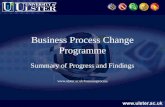 Business Process Change Programme Summary of Progress and Findings .