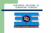 ASESORIA DECLERQ SL EUROPEAN STUDIES. Since 1998 Consultancy specialised in European programmes and in developping projects (memories, tasks, managment)