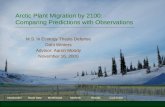 IntroductionStudy DataModel DataMethodsResultsConclusion Arctic Plant Migration by 2100: Comparing Predictions with Observations M.S. in Ecology Thesis.