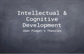 Intellectual & Cognitive Development Jean Piaget’s Theories.
