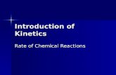 Introduction of Kinetics Rate of Chemical Reactions.