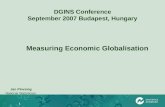 1 DGINS Conference September 2007 Budapest, Hungary Jan Plovsing National Statistician Measuring Economic Globalisation.