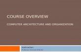 COURSE OVERVIEW COMPUTER ARCHITECTURE AND ORGANIZATION Instructor: Professor Emmett Witchel.
