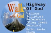 Highway Of God Various Scripture References (King James Version) Rabbi Jamie Cowen.