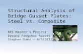 RPI Master’s Project Second Progress Report Stephen Ganz – 6/5/2012 Structural Analysis of Bridge Gusset Plates: Steel vs. Composite.