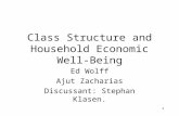 1 Class Structure and Household Economic Well-Being Ed Wolff Ajut Zacharias Discussant: Stephan Klasen.