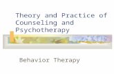 Theory and Practice of Counseling and Psychotherapy Behavior Therapy.