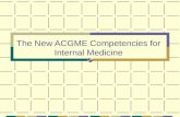 The New ACGME Competencies for Internal Medicine.