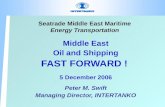 Seatrade Middle East Maritime Energy Transportation Middle East Oil and Shipping FAST FORWARD ! 5 December 2006 Peter M. Swift Managing Director, INTERTANKO.