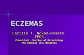 ECZEMAS ECZEMAS Cecilia T. Roxas-Rosete, FPDS Consultant, Section of Dermatology The Medical City Hospital.