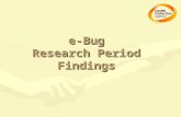 E-Bug Research Period Findings. Research Report a)The science school curriculum content associate partner countries b)Public antibiotic or hand hygiene.