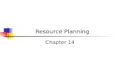 Resource Planning Chapter 14. MGMT 326 Foundations of Operations Introduction Strategy Managing Projects Quality Assurance Facilities & Work Design Products.