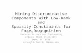 Mining Discriminative Components With Low-Rank and Sparsity Constraints for Face Recognition Qiang Zhang, Baoxin Li Computer Science and Engineering Arizona.