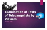Examination of Texts of Televangelists by Viewers LA VONDA JAMES.