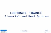 2007 Page 1 F. MICHAUX CORPORATE FINANCE Financial and Real Options.