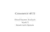 Commerce 4FJ3 Fixed Income Analysis Week 9 Bonds with Options.