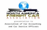 Presentation to Association of Car Accounting and Car Service Officers.