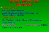 BASIC FACTS OF LEPROSY  Presented by DR. Md. Asadozzaman Asstt. Registrar of Dermatology & Venereology, MMCH Chief Guide : Dr. Shahab Uddin Ahmed Chowdhury.