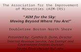 The Association for the Improvement of Minorities (AIM-IRS) “AIM for the Sky: Moving Beyond Where You Are!” Doubletree Boston North Shore Presented by: